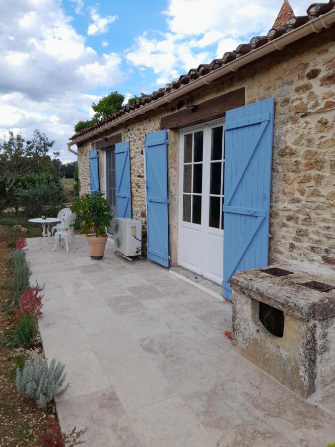 La Petite Maison Bleue Avec Piscine Loubejac Exterior foto